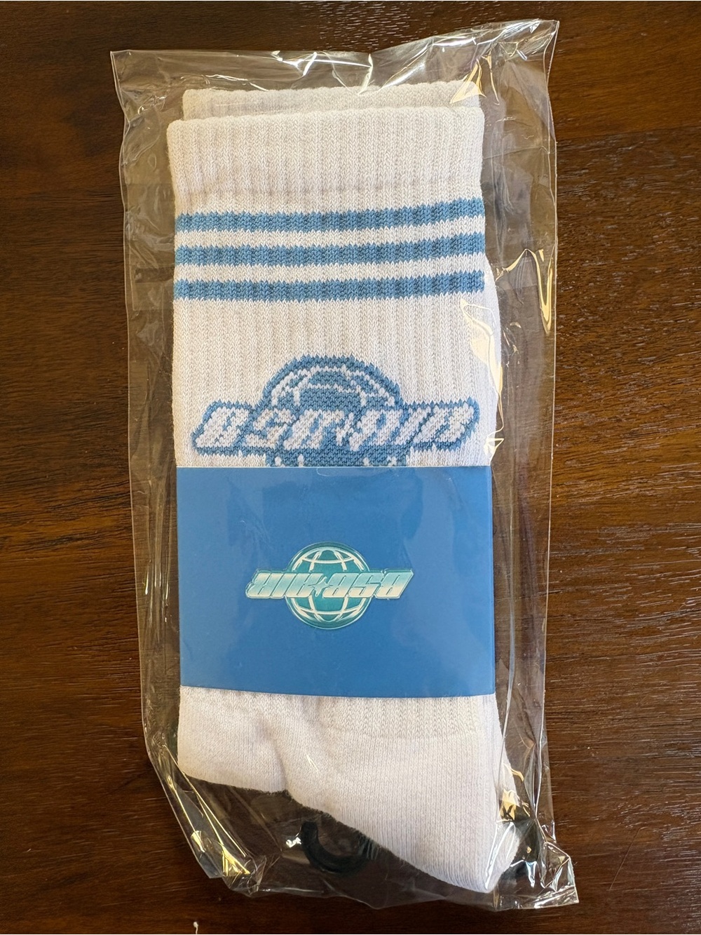 Backstreet Boys VIP White & Light Blue Athletic Crew Socks